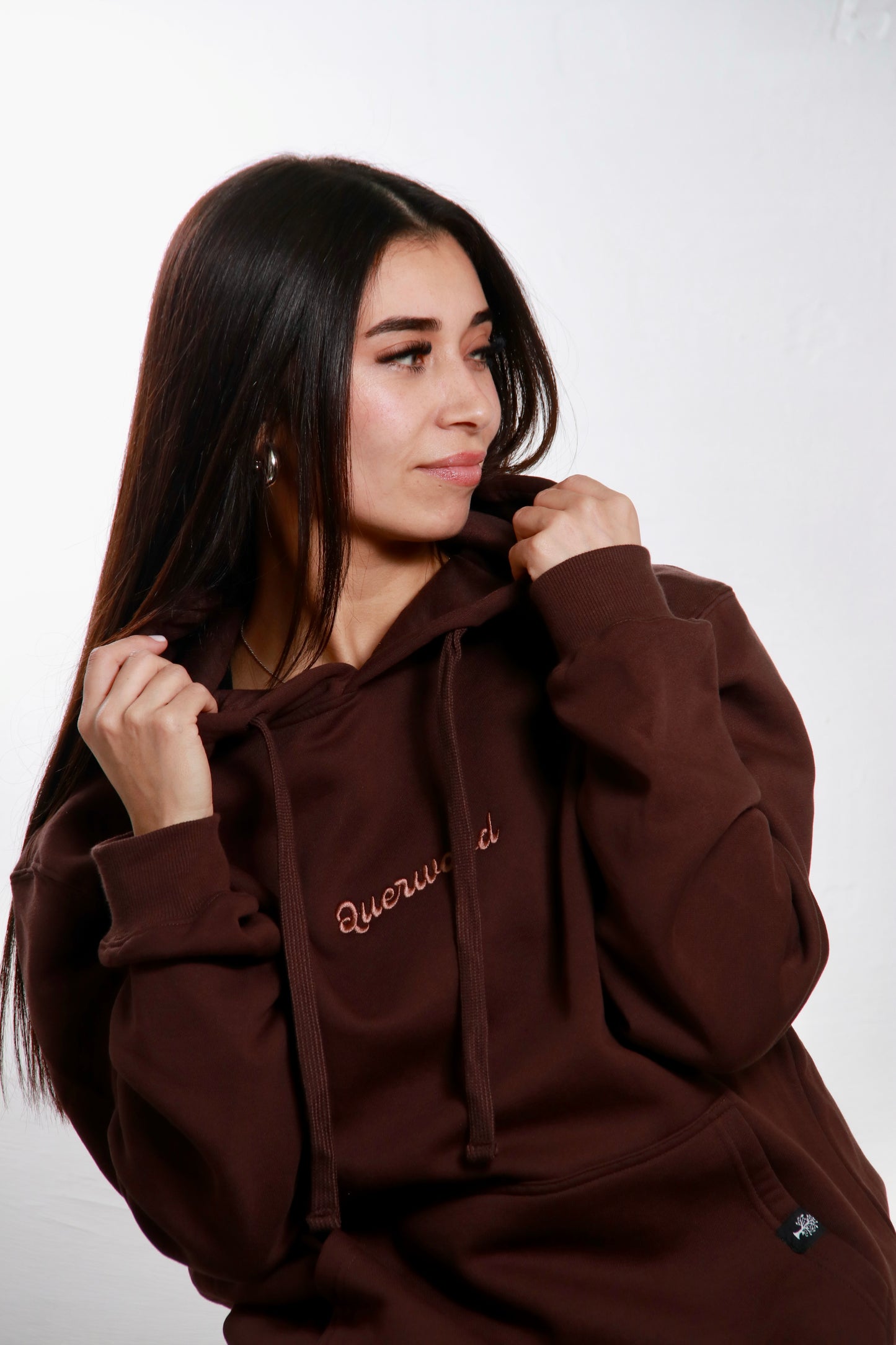 HOODIE BROWN QUERWOOD