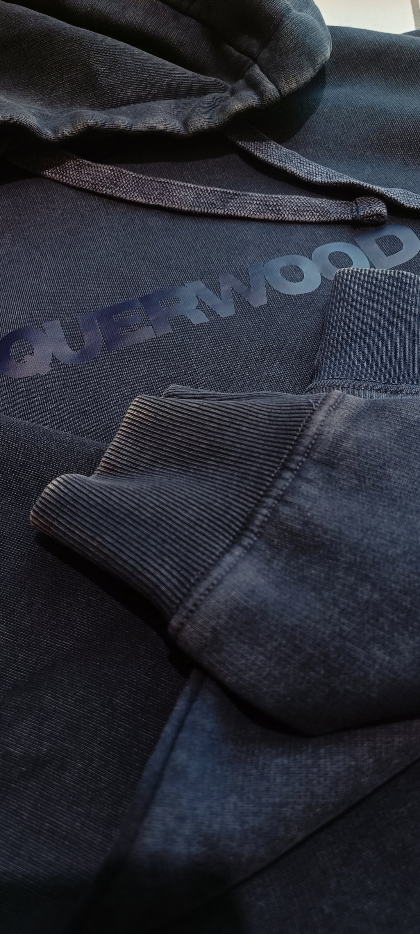 HOODIE AZUL ACID WASH