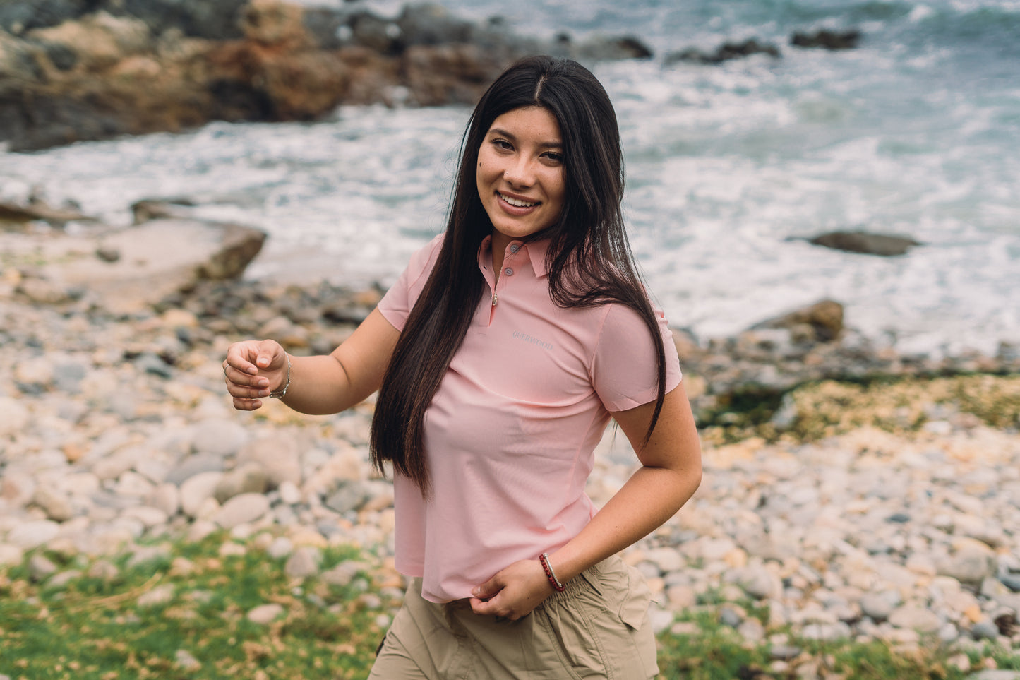 POLERA DRY FIT ROSA MUJER