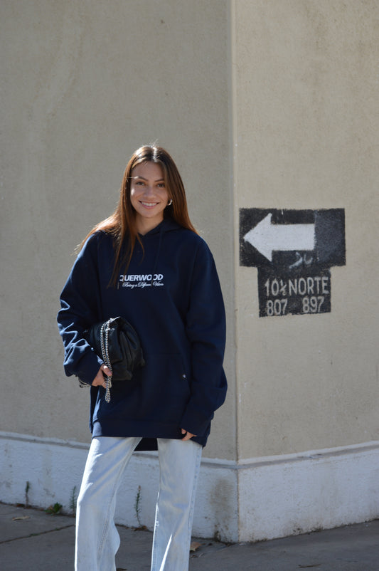HOODIE NAVY BLUE CLASSY