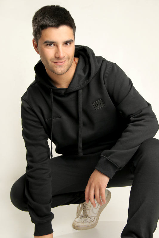 HOODIE MINIMAL BLACK HOMBRE