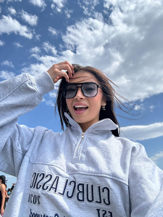 HOODIE MEDIO CIERRE CLUB CLASSIC GRIS