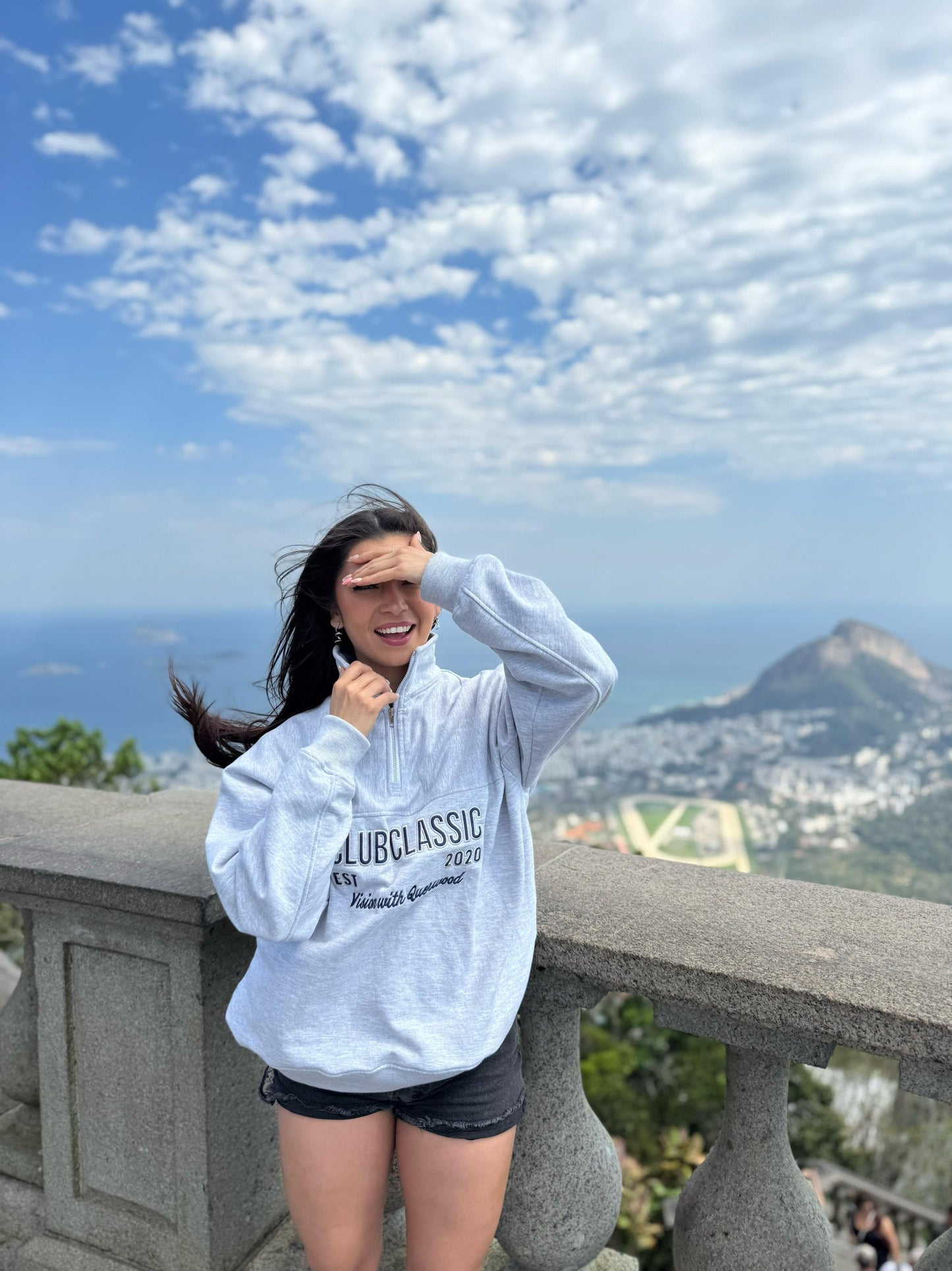 HOODIE MEDIO CIERRE CLUB CLASSIC GRIS