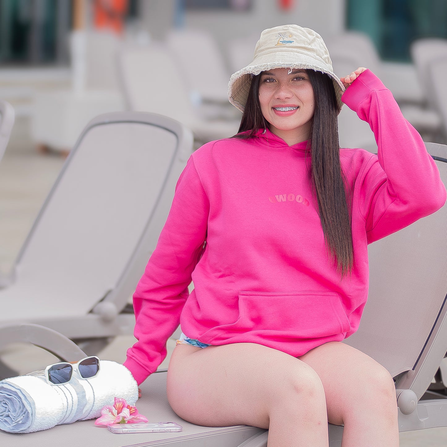 HOODIE MAGENTA QWOOD