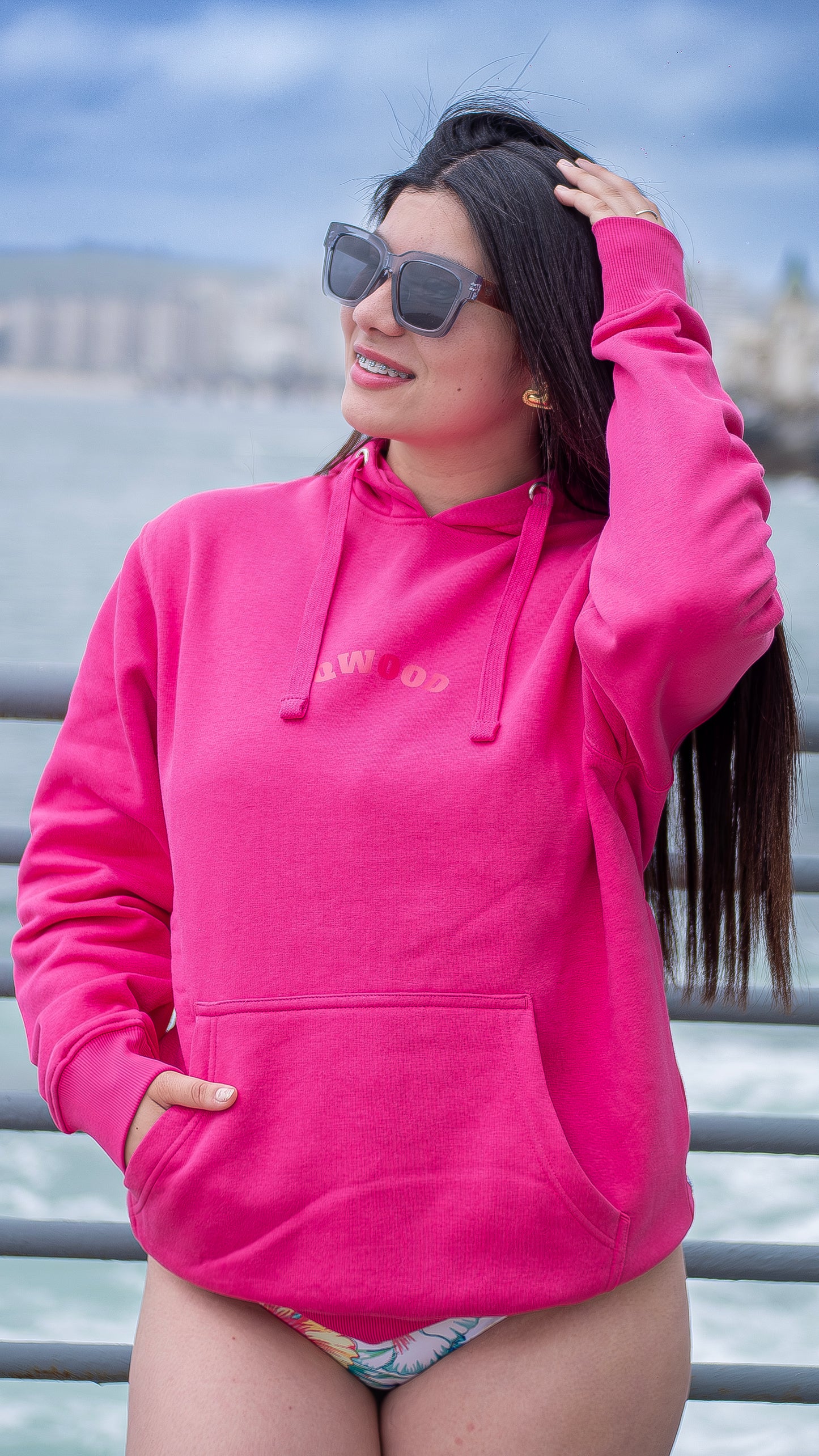HOODIE MAGENTA QWOOD