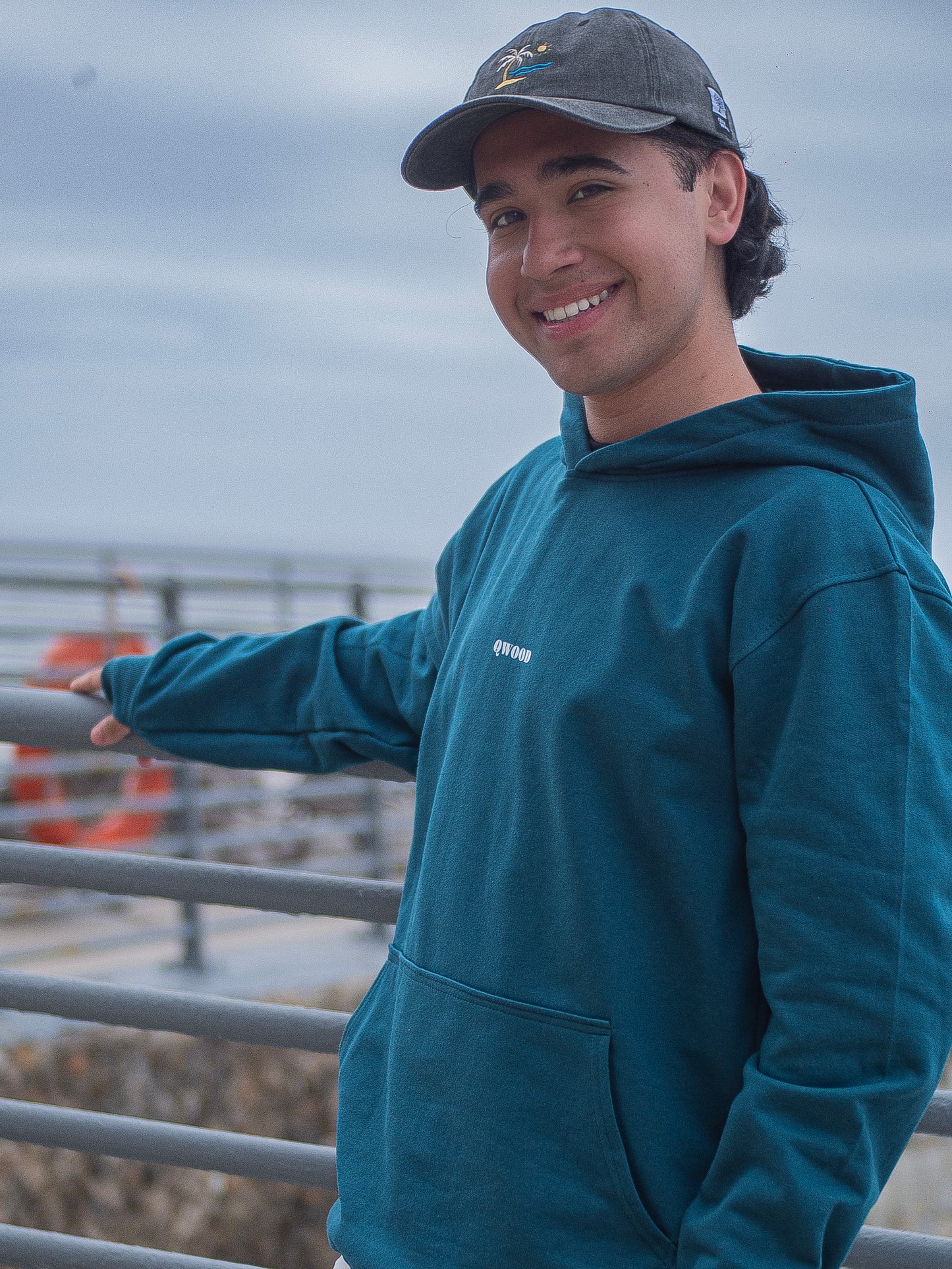 HOODIE VERDE PETROLEO