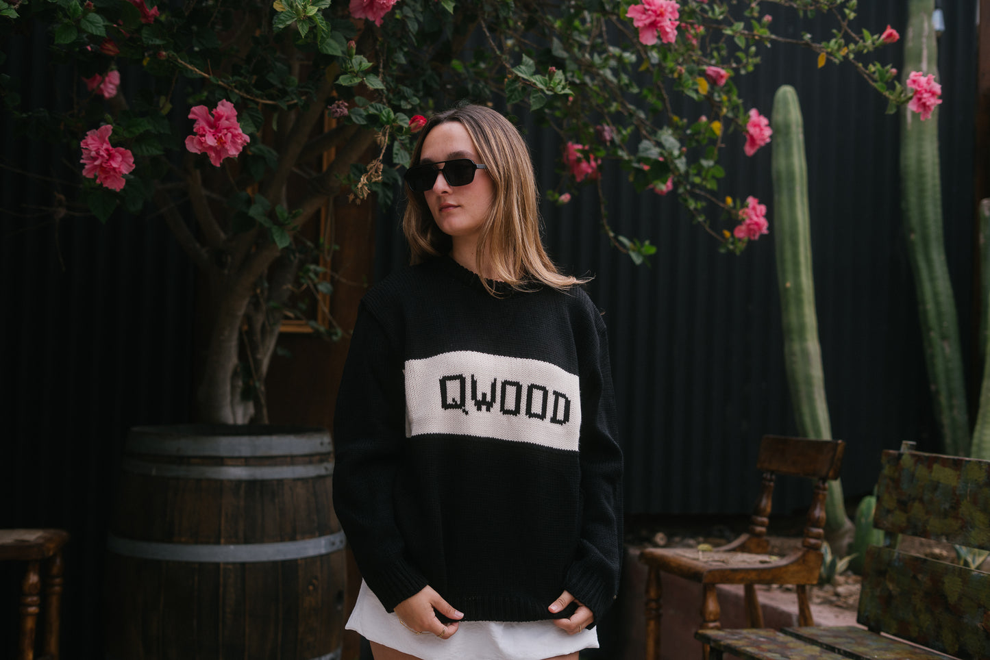 CHALECO QWOOD BLACK & WHITE UNISEX