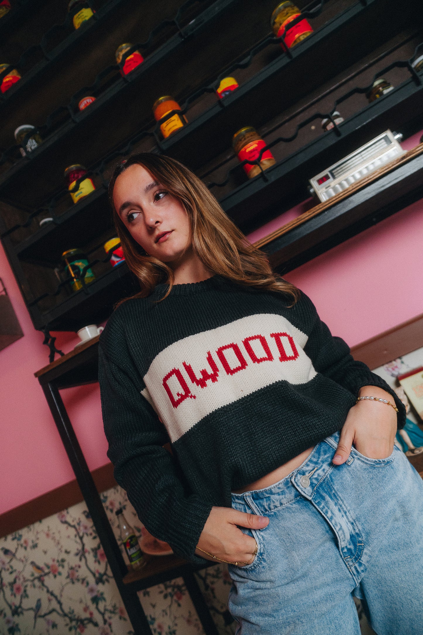 CHALECO QWOOD GREEN & RED UNISEX