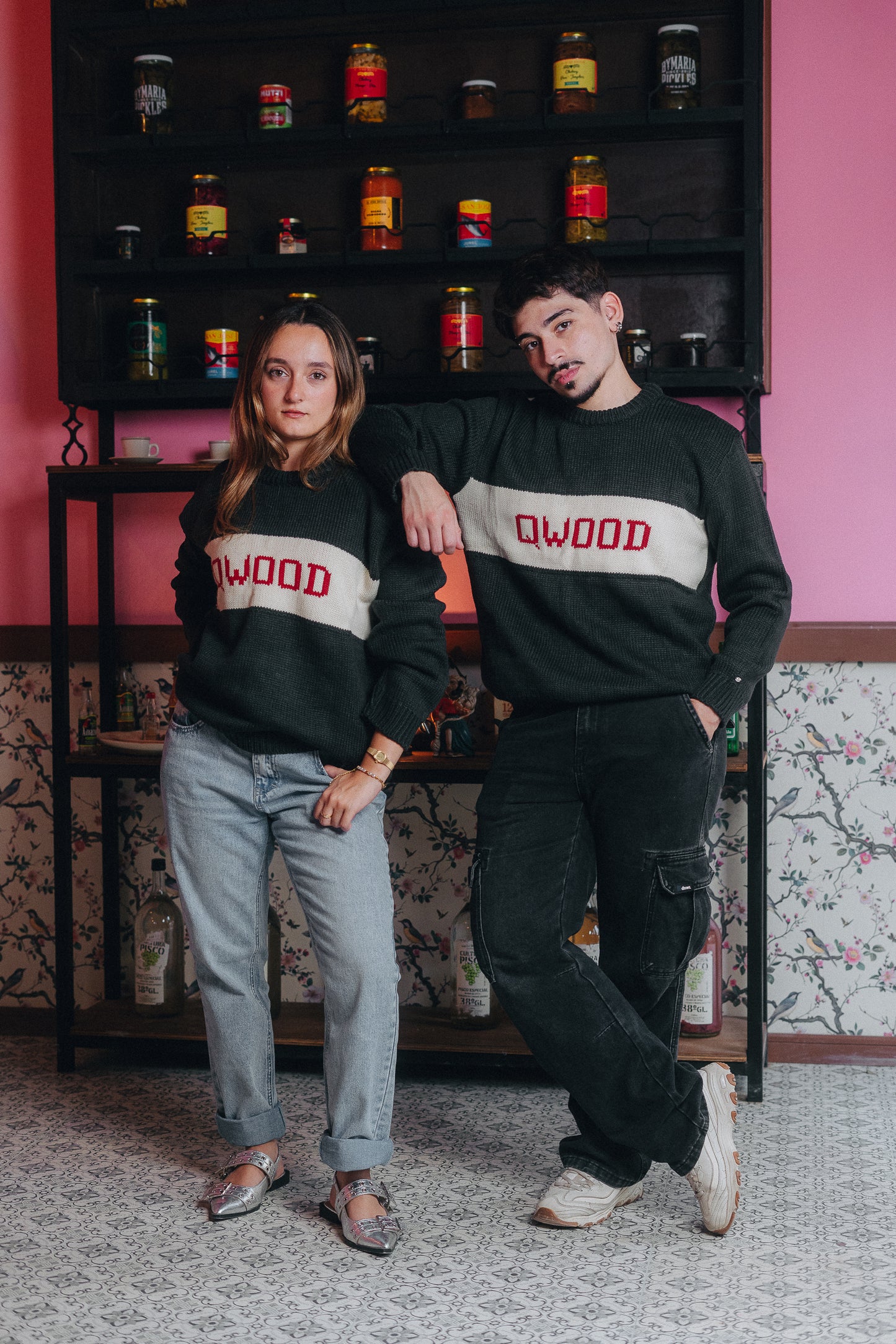 CHALECO QWOOD GREEN & RED UNISEX