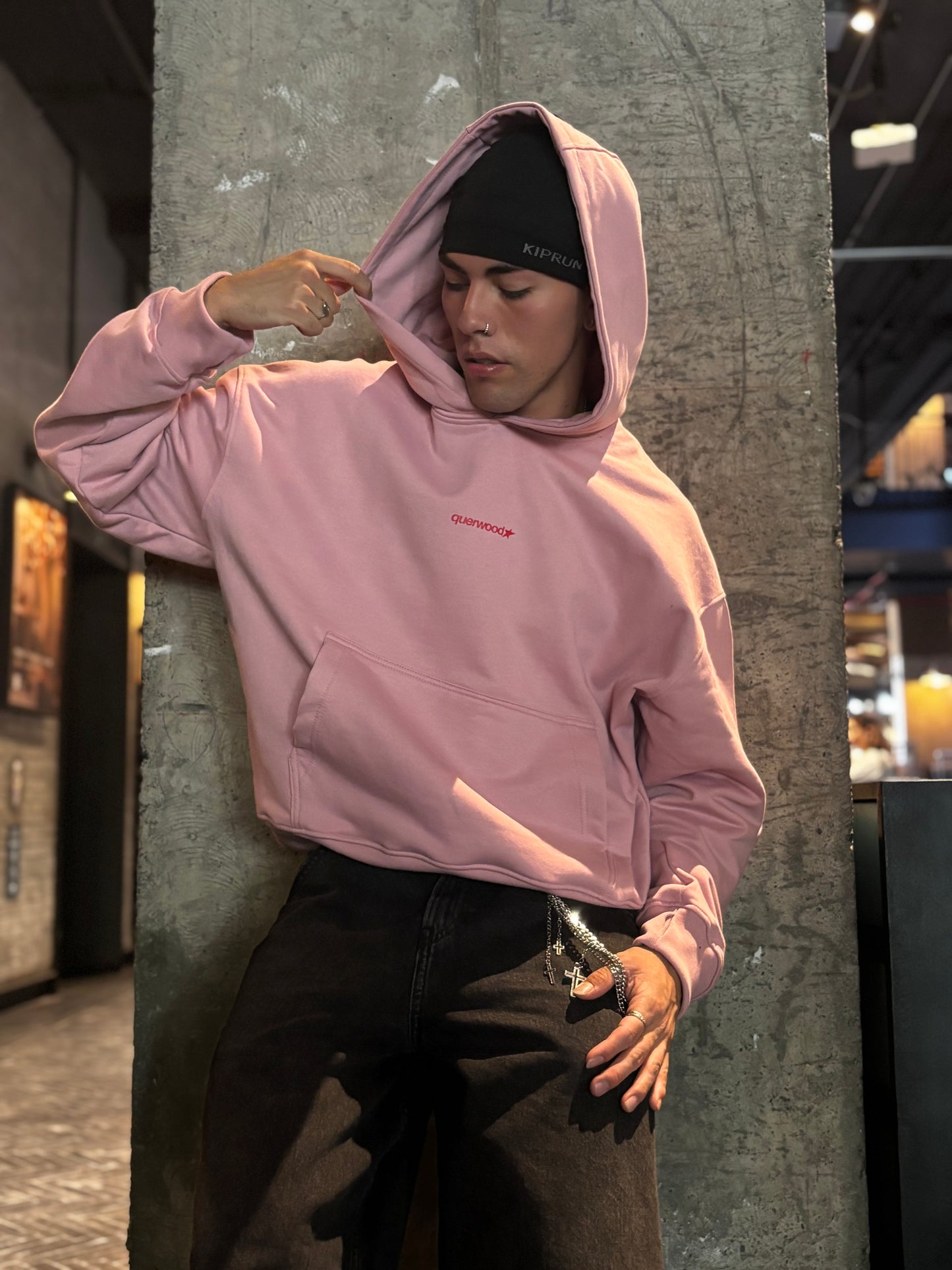 HOODIE FALLING FOREVER PINK