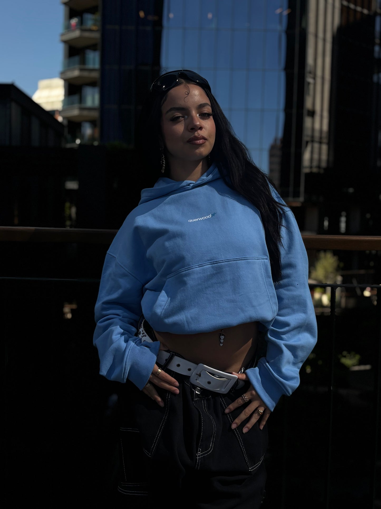 HOODIE FALLING FOREVER LIGHT BLUE