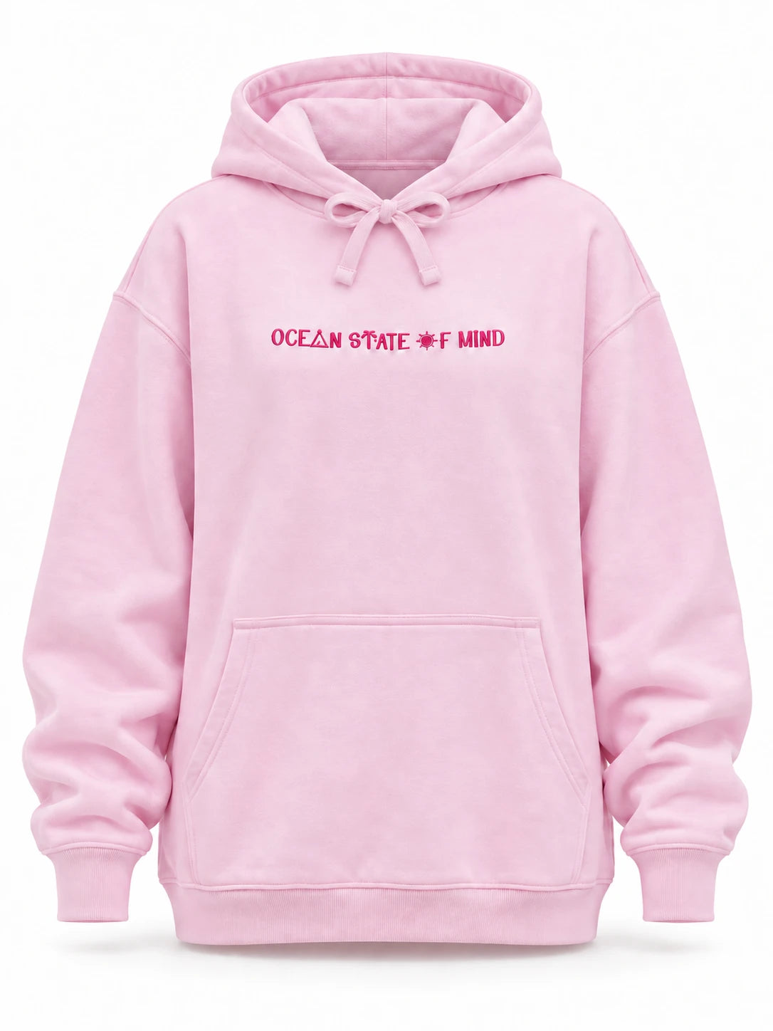 HOODIE OCEAN STATE OF MIND ROSADO