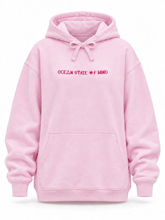 HOODIE OCEAN STATE OF MIND ROSADO
